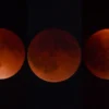 “Blood Moon 2025 total lunar eclipse glowing red over night sky”
